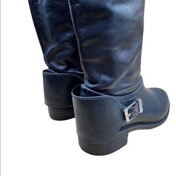 Cole Haan Corian Black Waterproof Riding Boots Size 8 - Picture 8 of 10